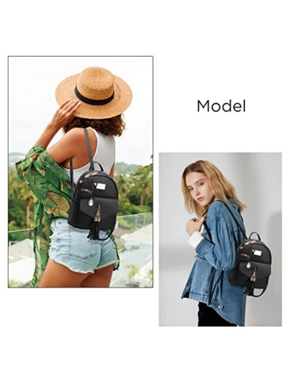 PU Leather Mini Backpack Purse Small Daypack with Coin Purse